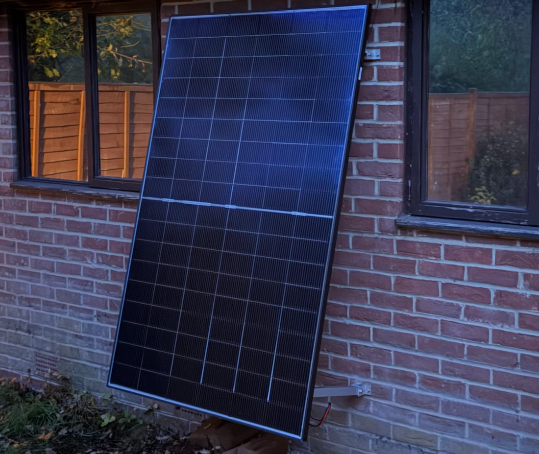 Mounting on a wall isn't ideal, but does replicate balcony solar installs